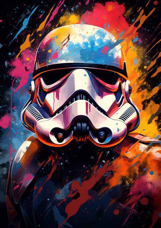 Colorful art stormtrooper style | Metal Poster