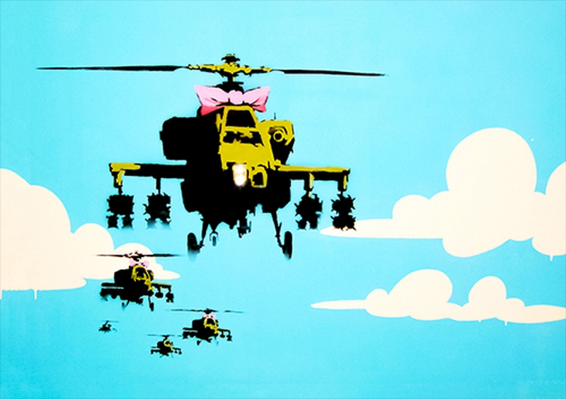 Helicopter Pink Bow | Metal Poster