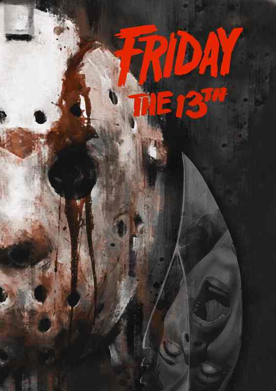 Friday half face horror | Metal Poster