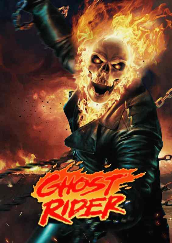 Ghost Rider flames | Metal Poster