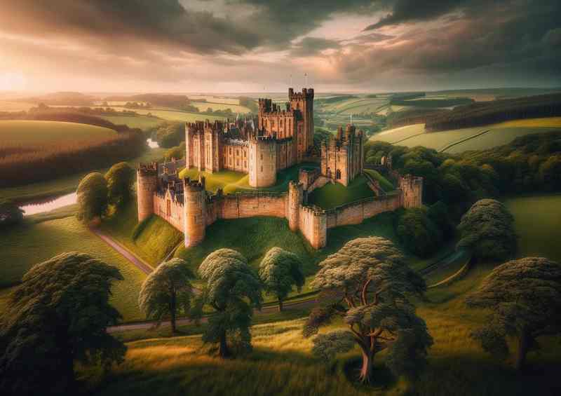 Alnwick Castle Northumberland Enchanting | Metal Poster