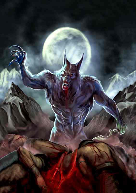Wearwolf full moon | Metal Poster