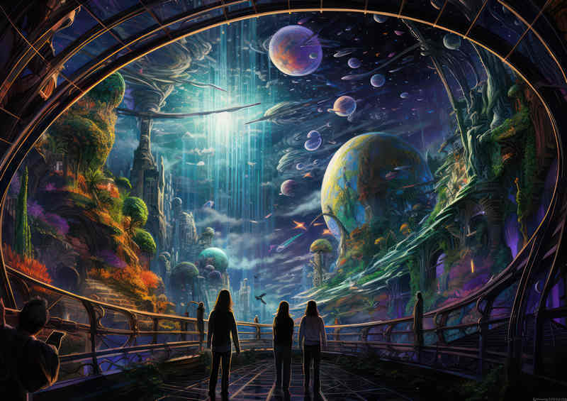 Enchanted fantasy world Looking out Into other planets | Metal Poster
