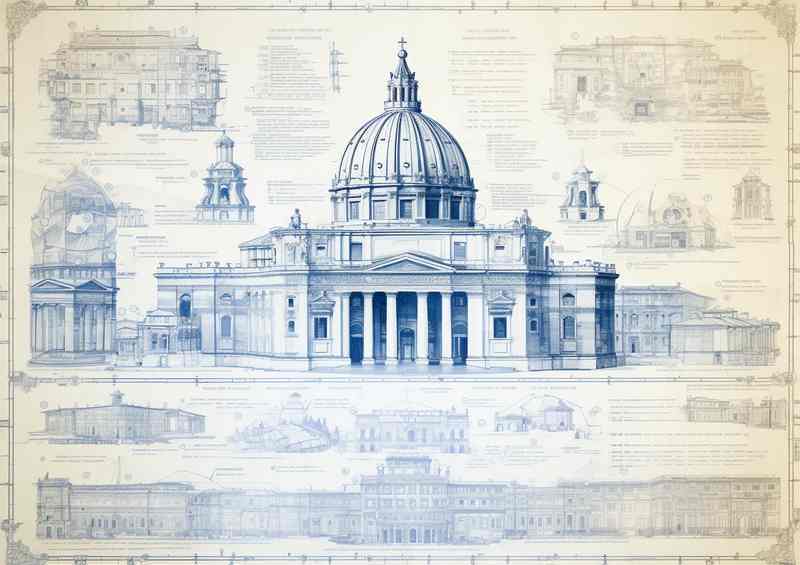 Romes Timeless Architectural Marvels | Metal Poster