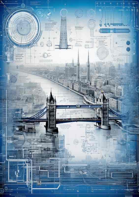 London Bridge Icon of Elegance | Metal Poster