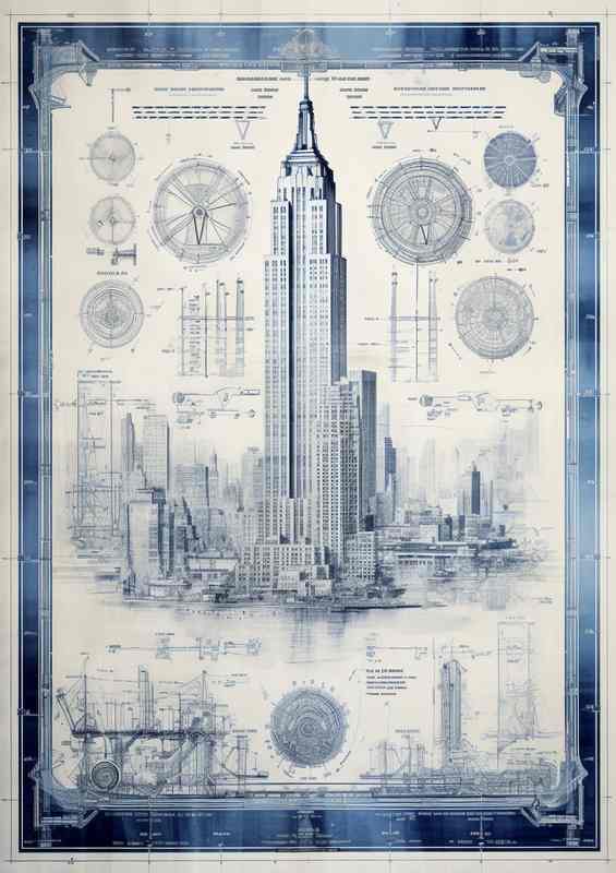 New York City Skyline Urban Majesty | Metal Poster