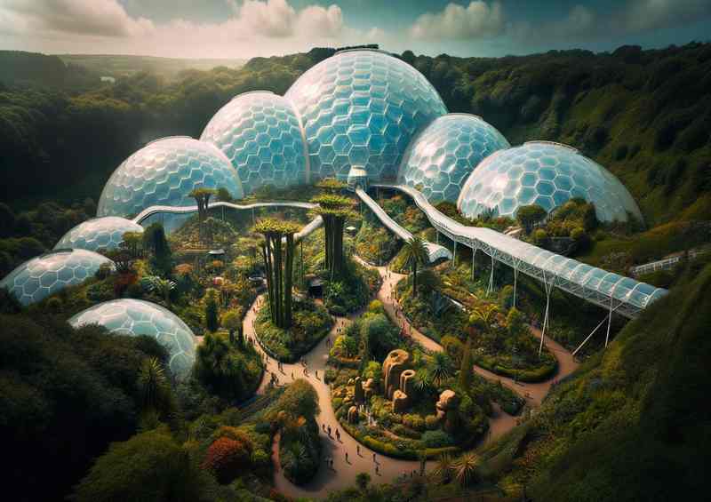 Biodome Wonders The Eden Project in Cornwall | Metal Poster