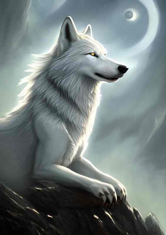 Mystical Wolf Fantasy | Metal Poster