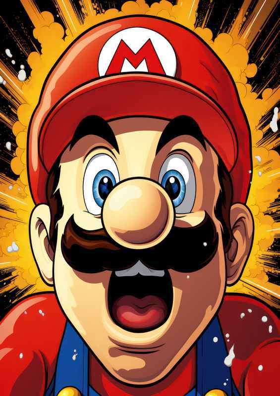 Mario bros pop art | Metal Poster