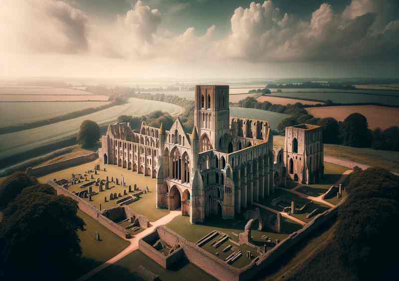 Castle Acre Priory in Norfolk The expansive ruins | Metal Poster