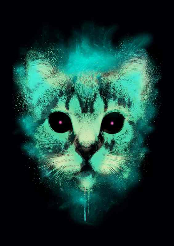 Cosmic cat | Metal Poster