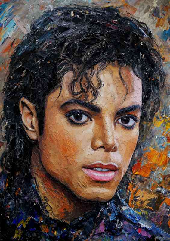 Michael Jackson pallet knife painting that represents | Metal Poster