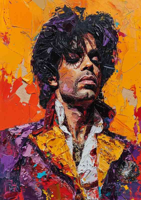 Prince pallet knife painting that represents | Metal Poster