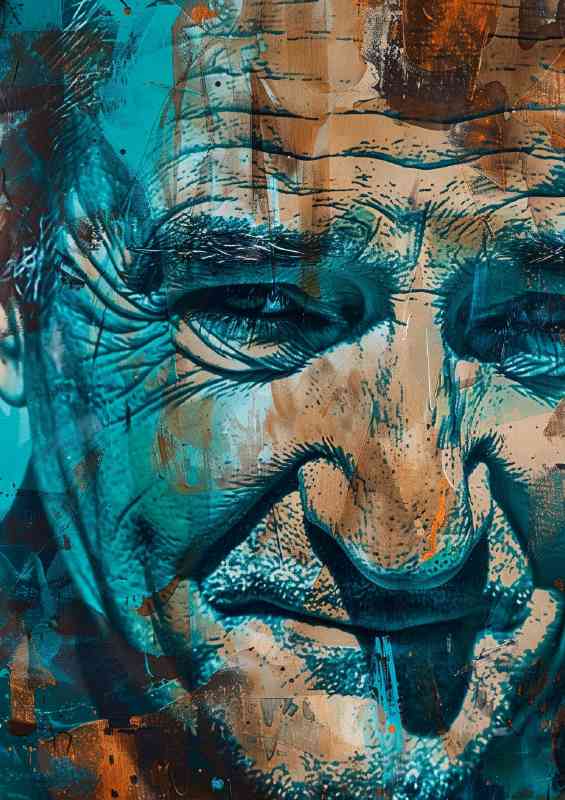 Robin Williams mixed colours | Metal Poster