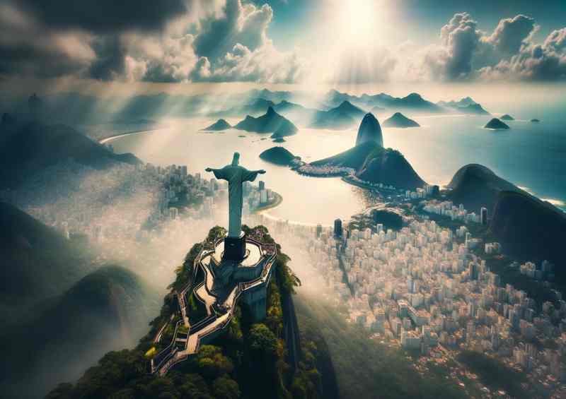 Christ Redeemer Statue Metal Poster - Rio de Janeiro