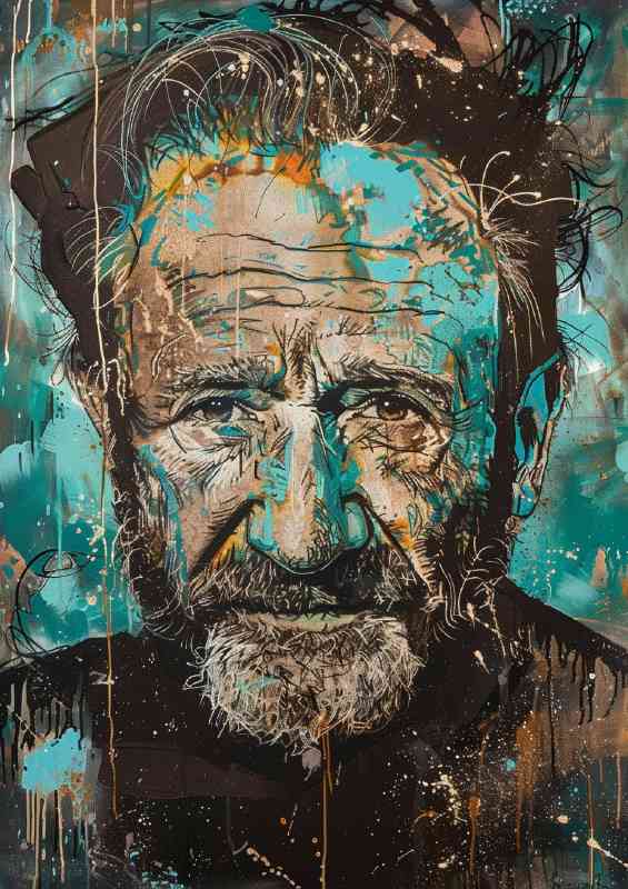Robin Williams splash art style | Metal Poster