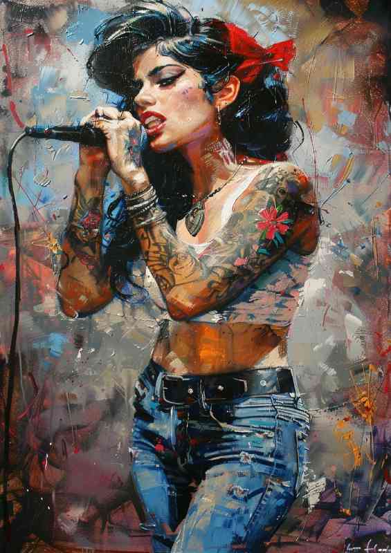 Amy Winehouse young and beautiful | Metal Poster