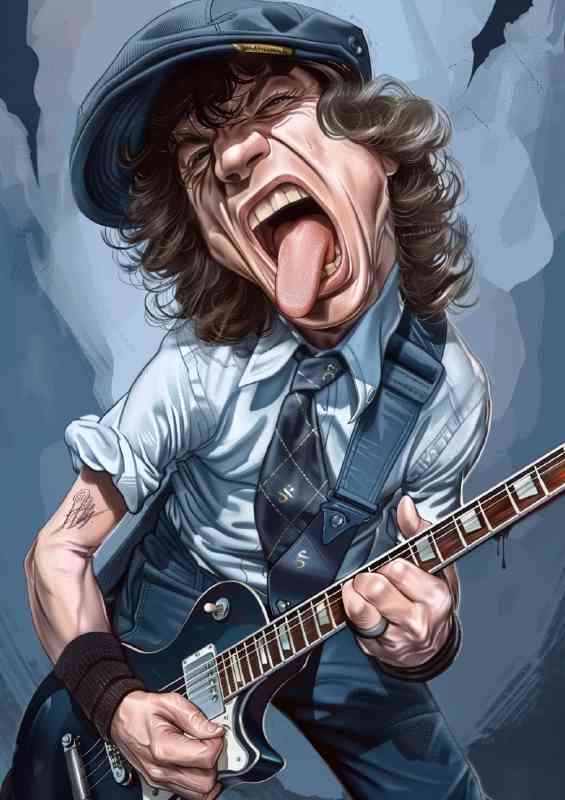 Angus Young from the punk rock dayzz | Metal Poster