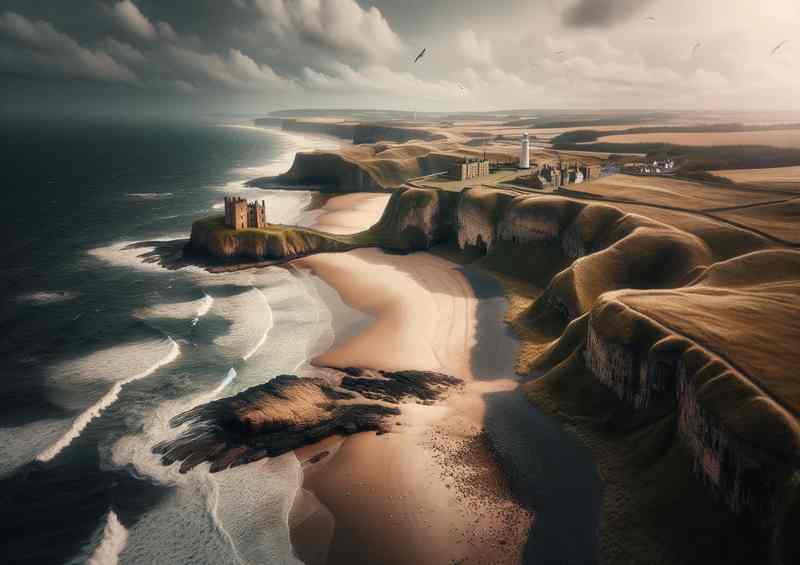 Coasts Rugged Allure Northumberland Coast Sandy beaches | Metal Poster
