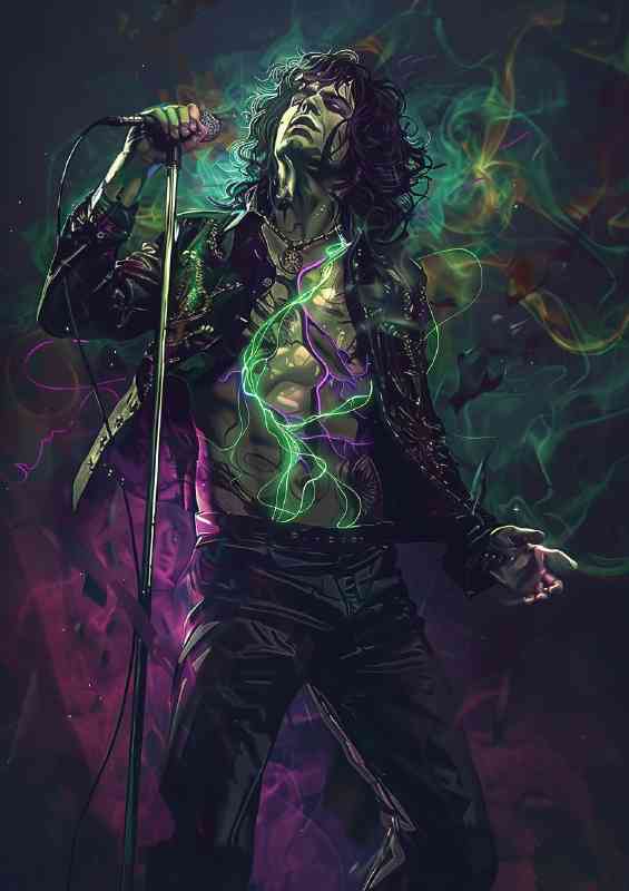 Jim Morrison on stage | Metal Poster