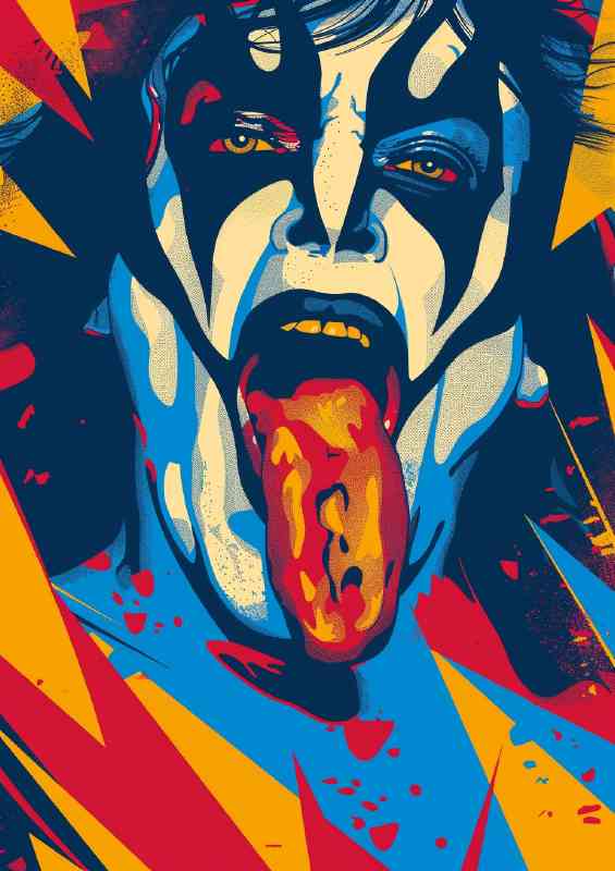 Kiss Iconic rock band pop art style | Metal Poster