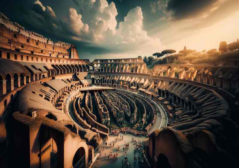 Colosseum Gladiator Metal Poster