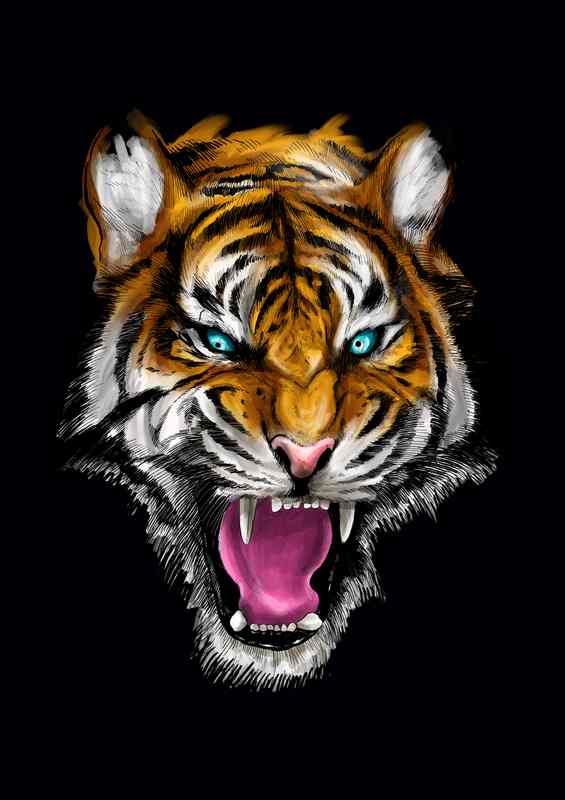 Ferocious Tiger | Metal Poster