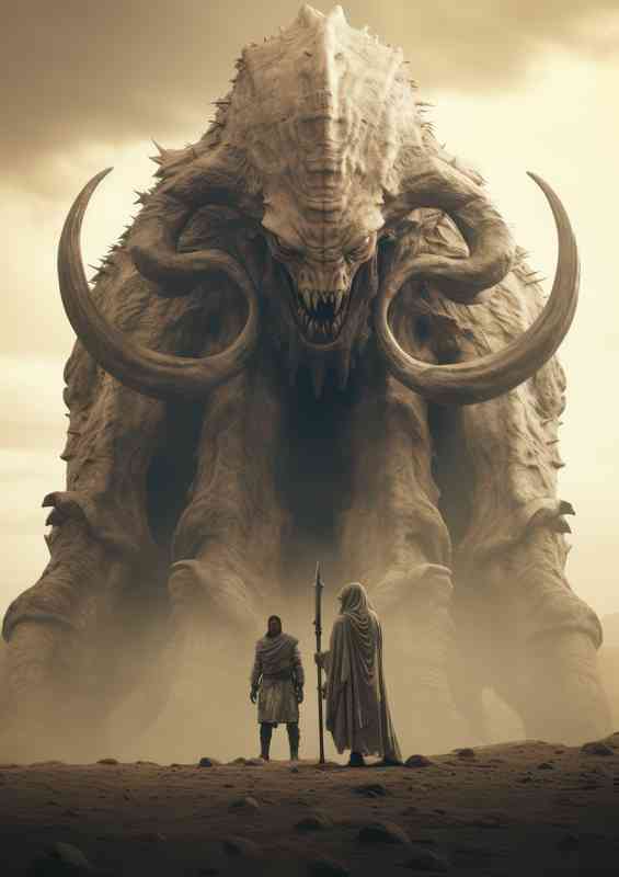 An image of an imposing giant monster | Metal Poster