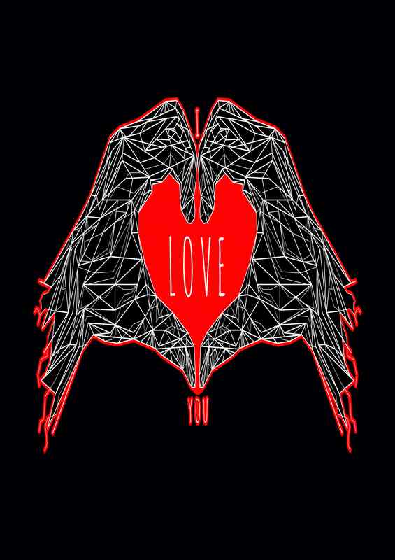 Geometric Love | Metal Poster