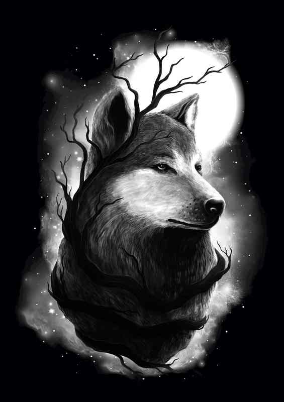 Night Wolf | Metal Poster