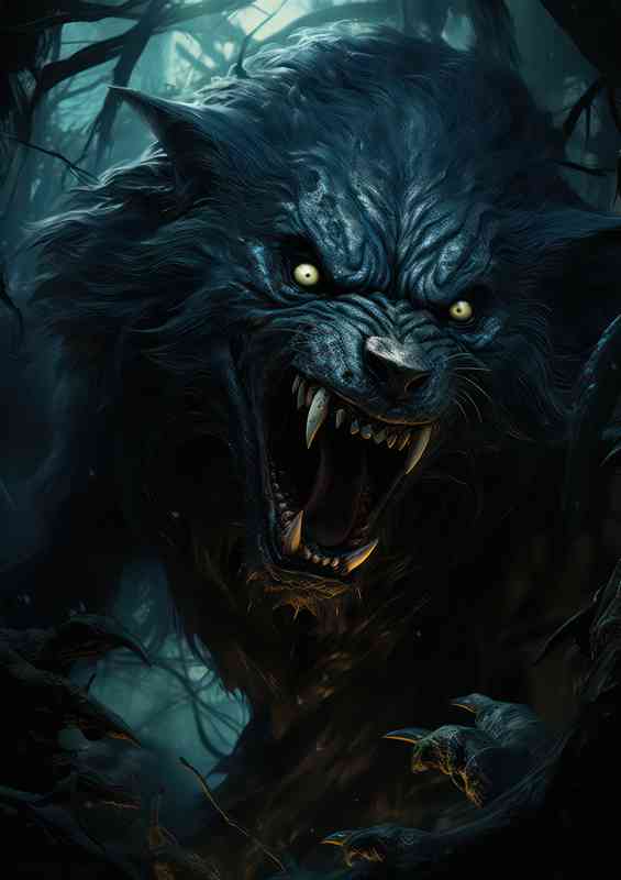 Werewolf out on the hunt | Metal Poster