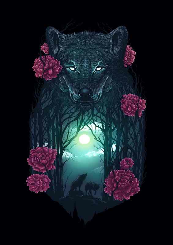 Running with the wolves | Metal Poster