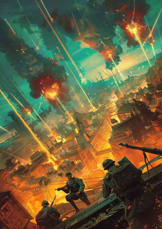 Global war on a fantasy planet | Metal Poster