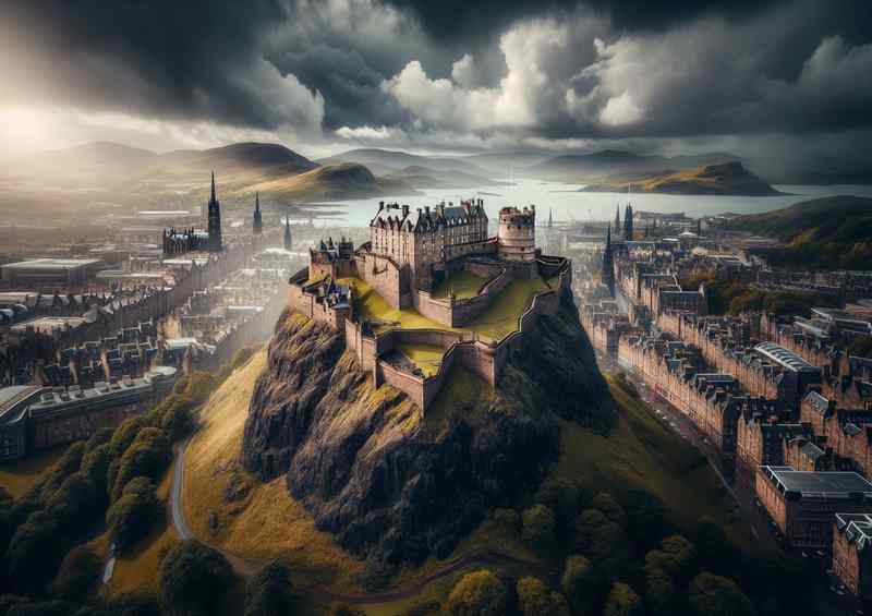 Edin Castle Scot Highlands | Metal Poster