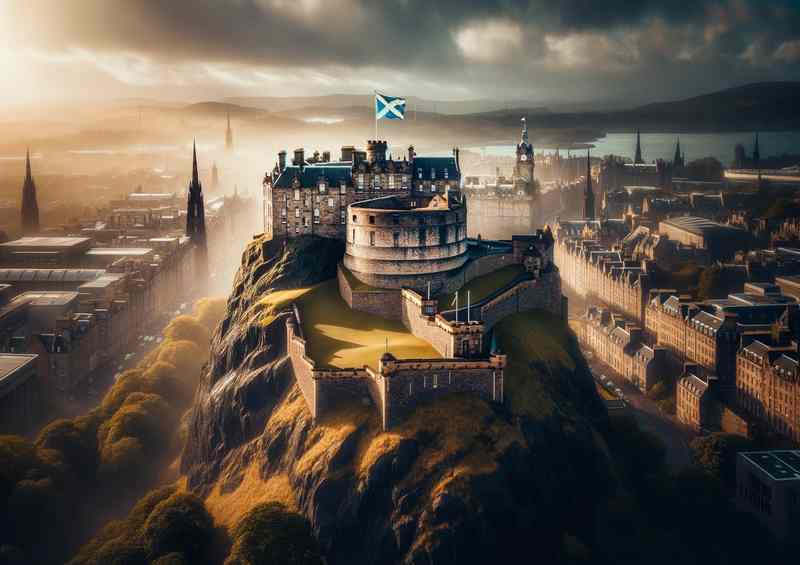 Edinburgh Castle Metal Poster Scotland | Majestic View