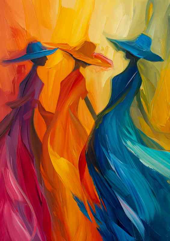 The three painted ladys in abstract | Metal Poster