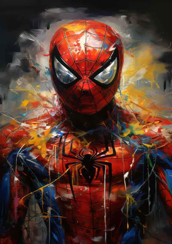 Spider Man Comic Art Metal Poster