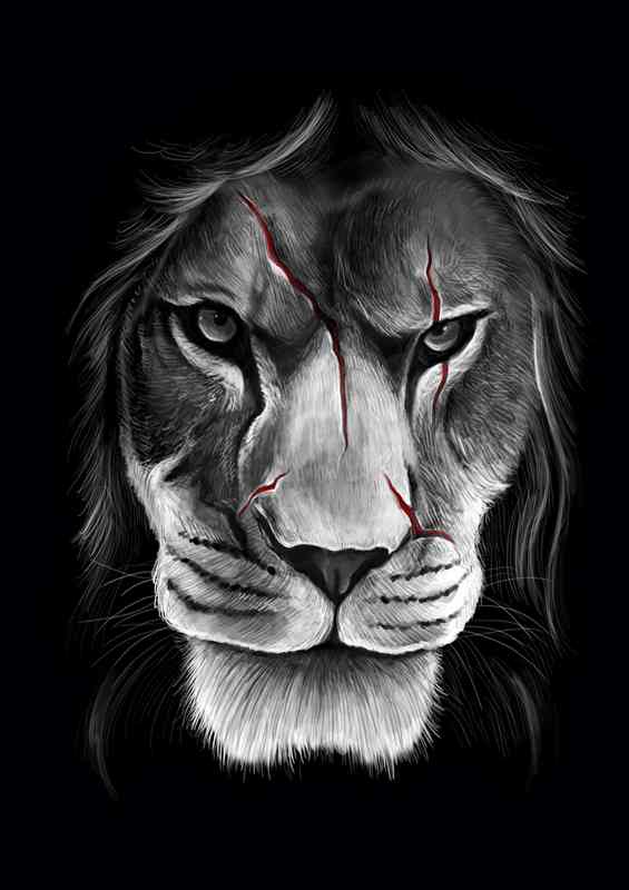 scarface lion | Metal Poster