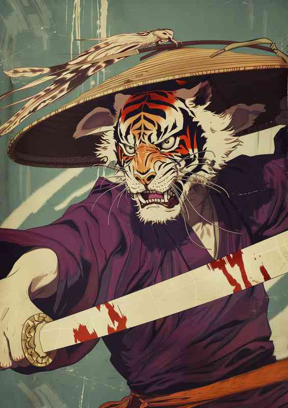 Tiger god in full battle | Metal Poster