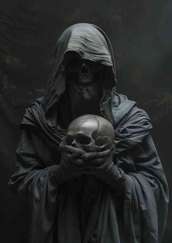 Reaper holding the skull | Metal Poster