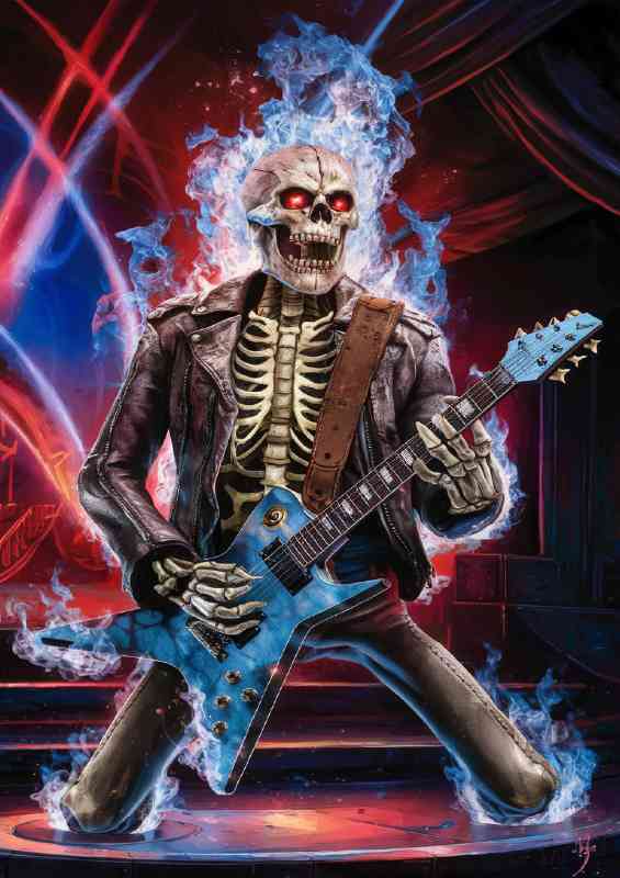 Skelleton school of guitar rock | Metal Poster