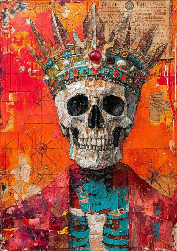 Skull face king of the skelletons | Metal Poster