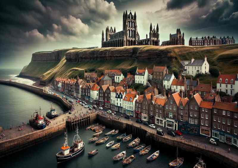 Gothic Seaside Charm Whitby in North Yorkshire | Metal Poster