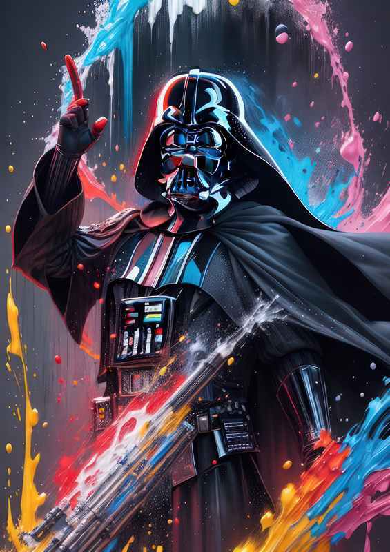 Splash art Darth Vader | Metal Poster