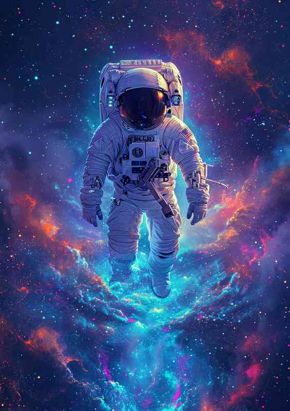 Flying through space | Metal Poster