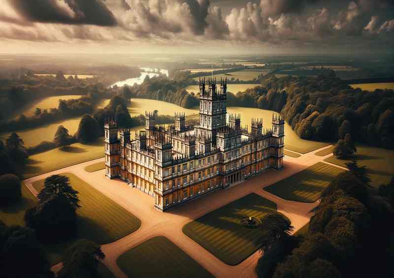 Highclere Castle Hampshire Downton Abbey Fame | Metal Poster