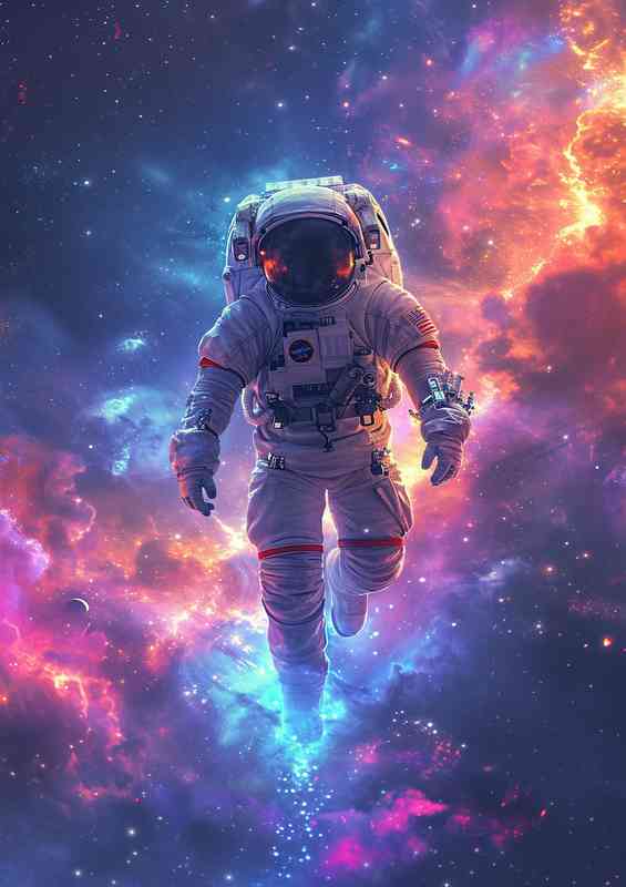 Spaceman astronaut in the sky | Metal Poster