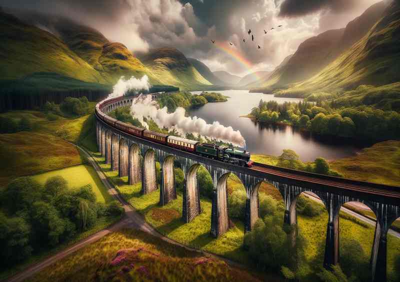 Highland Journey Jacobite Steam Train Metal Poster