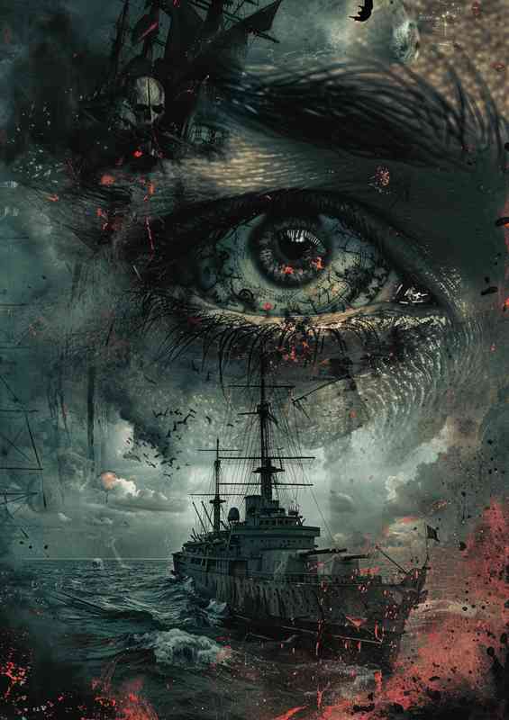 The Eye of the ghost ship | Metal Poster