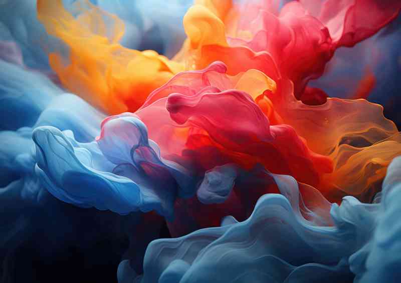 Liquid form array of colours | Metal Poster